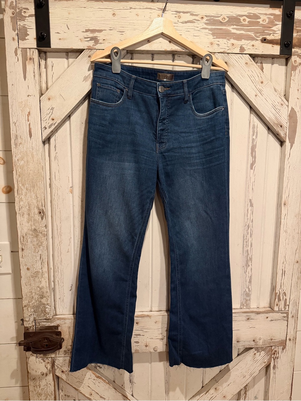Kut from the Kloth Dark Blue Wide-Leg High-Rise Jeans